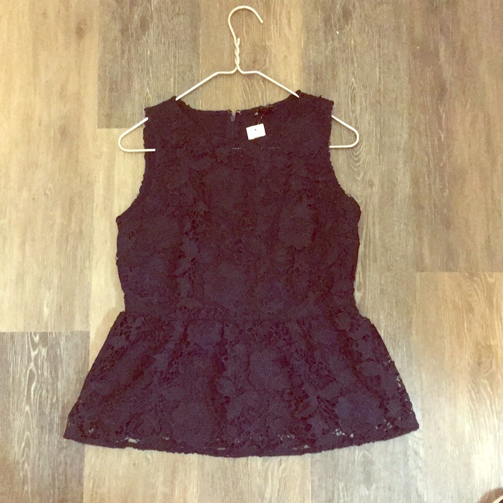 Ann Taylor Factory (NWT) Embroidered Peplum Top